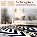 Bold Geometric Chevron Link Pattern Rug