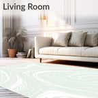 Pale Green Swirl Marble Rug