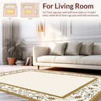 Elegant Floral Scrollwork Pattern Rug