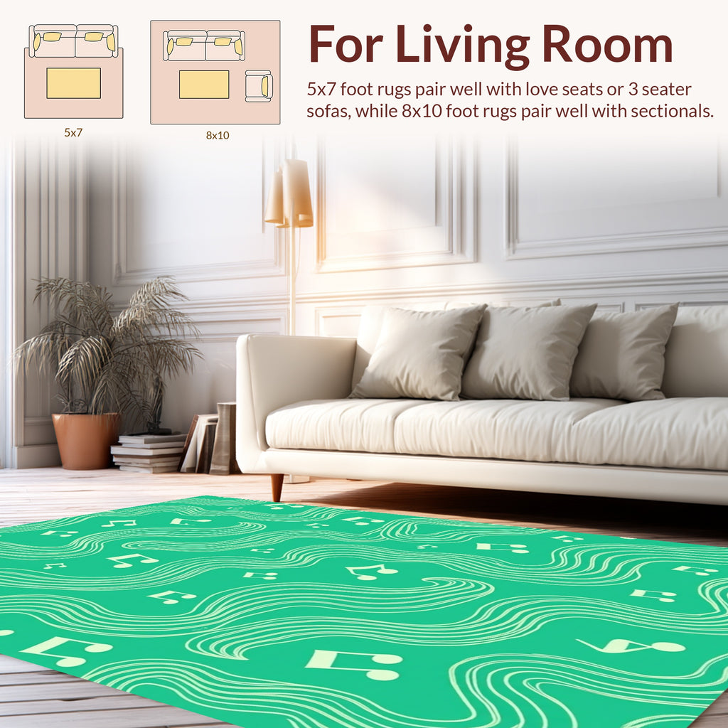 Melody Waves Pattern Design Rug