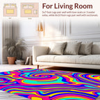 Psychedelic Swirl Abstract Pattern Rug