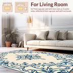Ornate Floral Scroll Pattern Design Rug