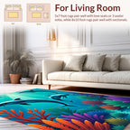 Ocean Coral Dolphin Print Rug