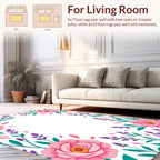 Floral Vine And Pink Rose Rug