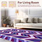 Purple Lilac Chevron Pattern Rug