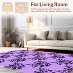 Dark Floral Vintage Damask Pattern Rug