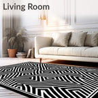 Abstract Maze Geometric Pattern Rug