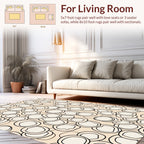 Abstract Circle Pattern with Outline Design Rug