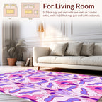 Symmetrical Floral Pattern with Pink Hues Rug