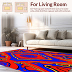 Bold Geometric Flow Rug