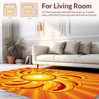 Vibrant Sunburst Floral Pattern Rug