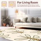 Neutral Toned Insect Pattern Rug