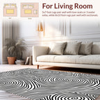 Bold Swirling Lines Pattern Rug