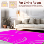 Bright Pink Modern Swirl Pattern Rug