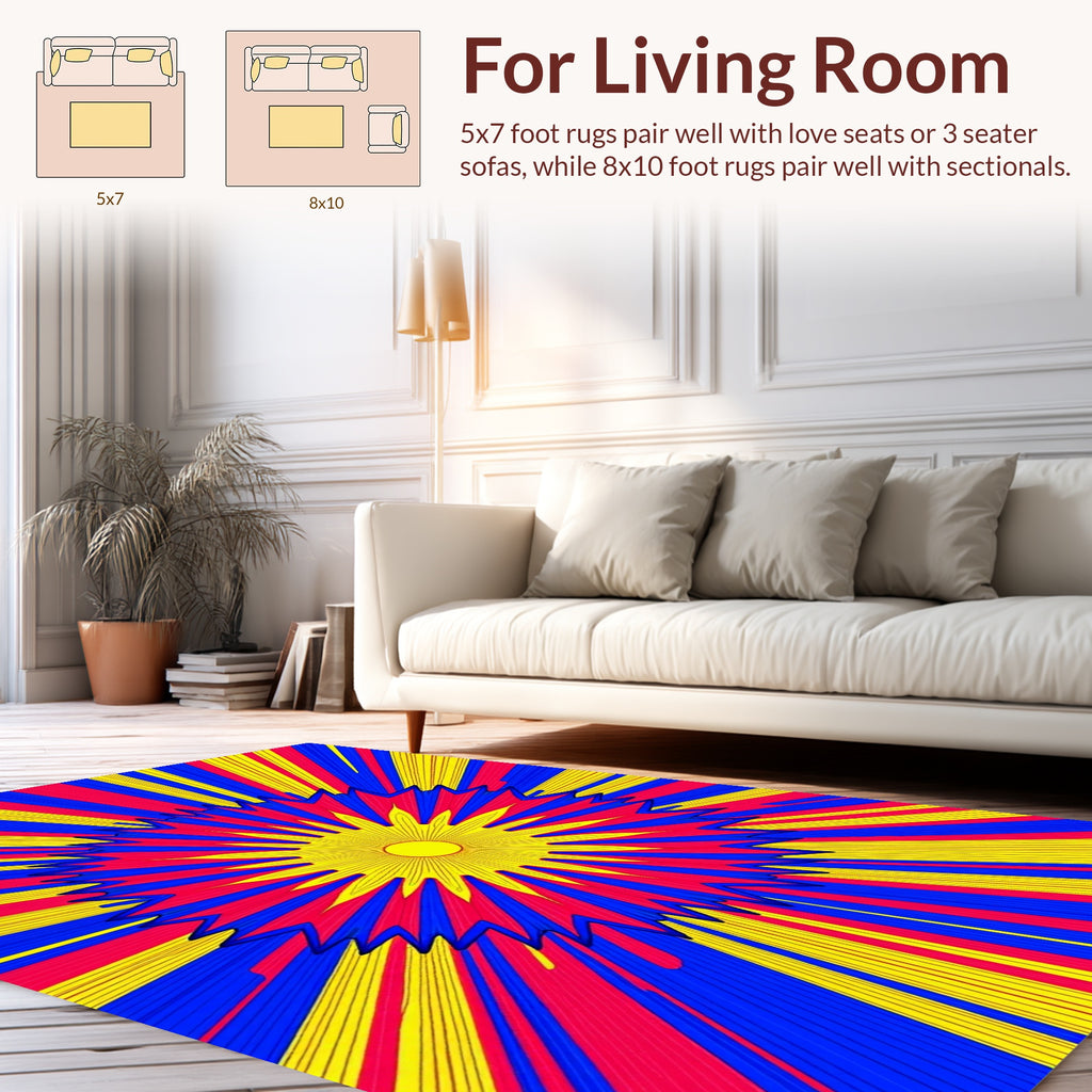 Radiant Starburst Pattern Rug