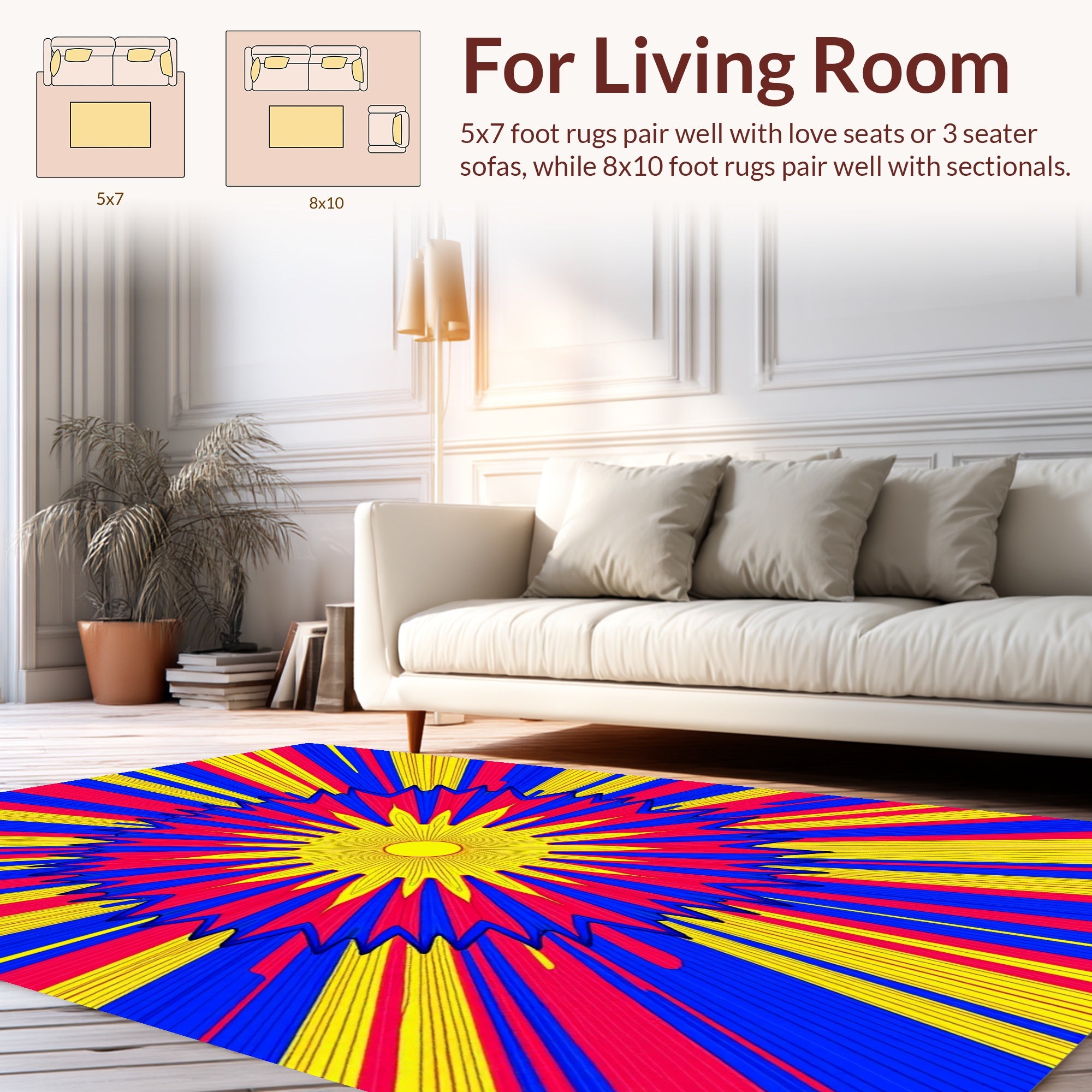 Radiant Starburst Pattern Rug