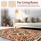 Ornate Floral Inlay Pattern Rug