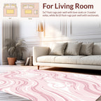 Soft Pink Swirl Pattern Rug