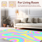 Pastel Swirl Abstract Pattern Rug