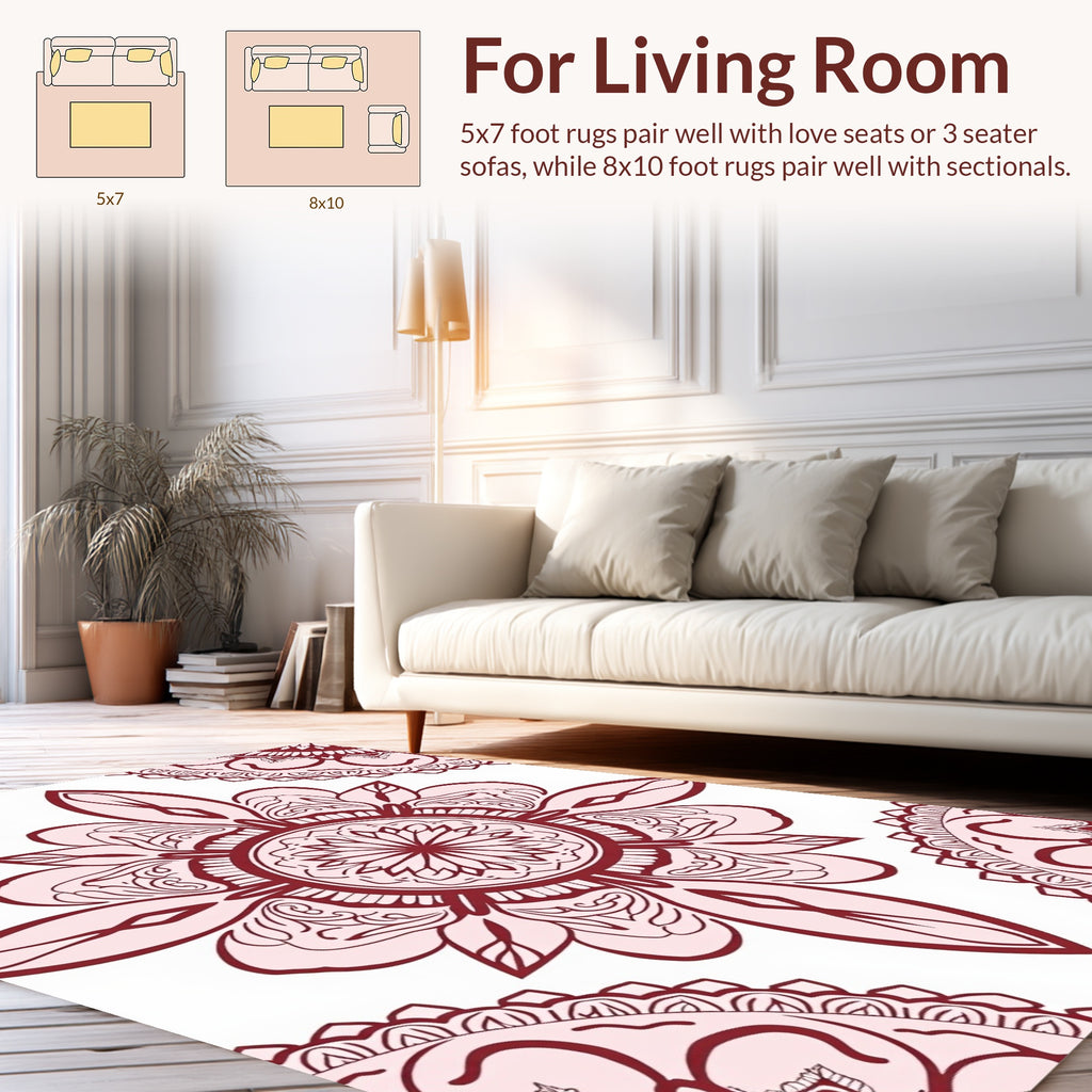 Floral Mandala Design Rug