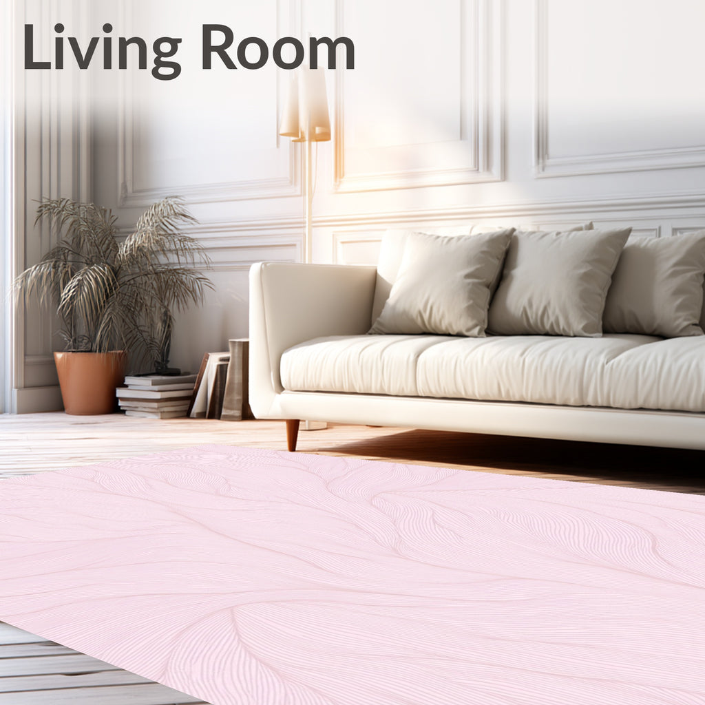 Soft Pink Woven Organic Flow Rug