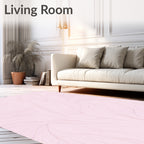 Soft Pink Woven Organic Flow Rug