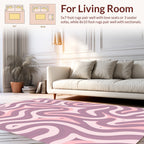 Soft Pink Purple Swirl Pattern Rug