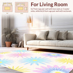 Pastel Daisy Pattern Rug