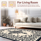 Intricate Floral Scrollwork Pattern Rug
