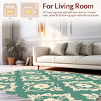 Damask Floral Pattern With Scrollwork Rug