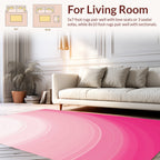 Pink Ombre Concentric Circles Design Rug
