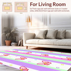 Pastel Bows With Stripes Pattern Rug