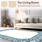 Art Nouveau Floral Swirl Border Design Rug