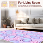 Abstract Pastel Swirl Shapes Rug