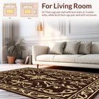 Ornate Floral Border With Subtle Accents Rug