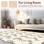 Minimalist Botanical Outline Pattern Rug