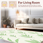 Green Leafy Botanical Pattern Rug