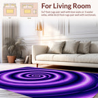 Deep Purple Swirl Pattern Rug
