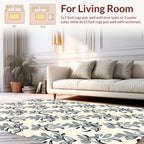Abstract Floral Scroll Pattern Rug