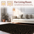 Abstract Leafy Vine Pattern Rug