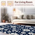 Classic Floral Arrangement Dark Rug