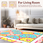Sweet Donut Pattern Pop Art Rug