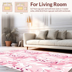 Modern Pink Abstract Camouflage Pattern Rug