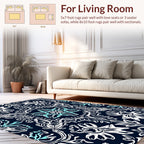 Modern Floral Outline Pattern Rug