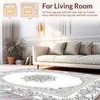 Elegant Floral Motif Framed Design Rug
