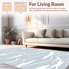 Wavy Pattern With Light Blue Hues Rug