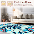 Intricate Floral Mandala Pattern Design Rug