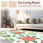 Vintage Rose Blossom Pattern Design Rug