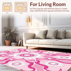 Radiant Pink Floral Mandala Pattern Rug