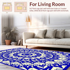 Mandala Of Flowers And Leaves Rug